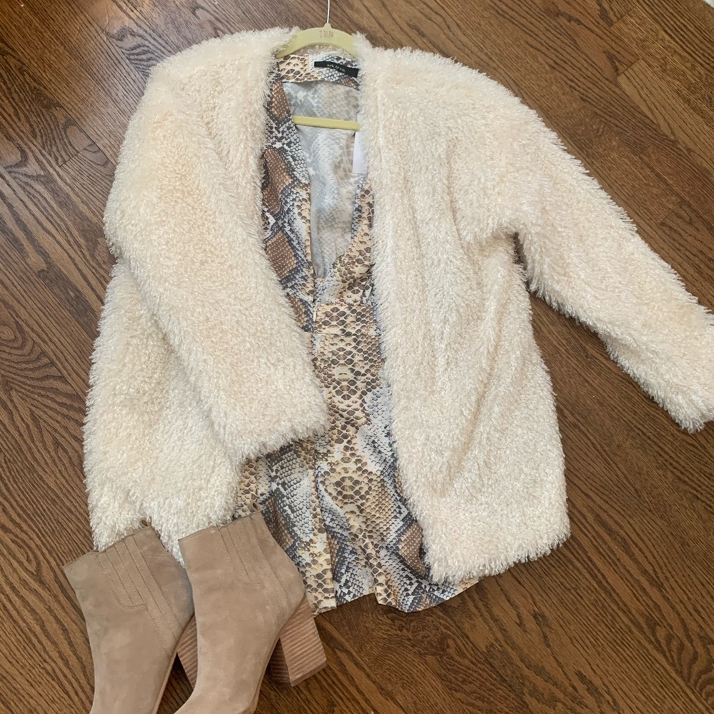 Fluffy White Jacket